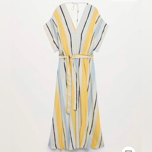 Mango Striped Belted Dress
